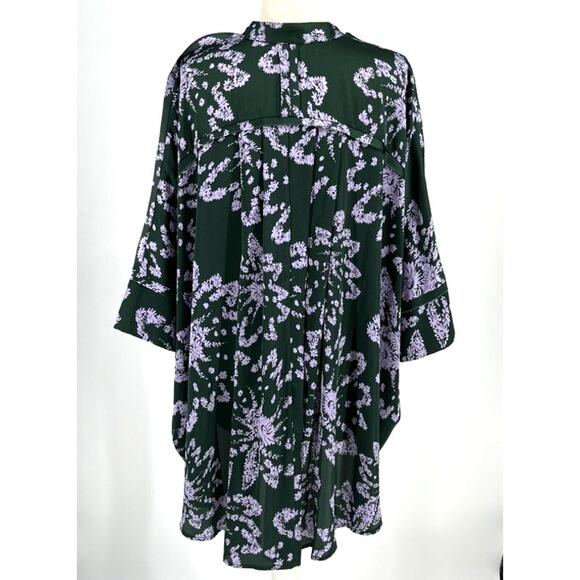 Free People Goddess Sleep Shirt Emerald Combo Floral XS Intimately - Picture 3 of 6
